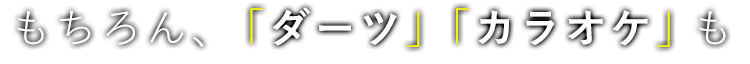 もちろん、ダーツ・カラオケも